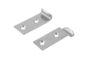 Catch plates for stainless steel latches with DIN 3133 draw bail Catch plates for stainless steel latches with DIN 3133 draw bail