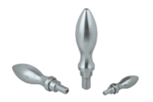 Roterande handtag, vridbara DIN 98, Form E, av stål Roterande handtag, vridbara DIN 98, Form E, av stål