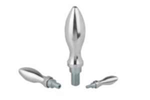 Roterande handtag, vridbara liknande DIN 98, Form E, av aluminium Roterande handtag, vridbara liknande DIN 98, Form E, av aluminium