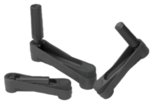 Crank handles with fold-down cylinder grip, without keyway - inch Crank handles with fold-down cylinder grip, without keyway - inch