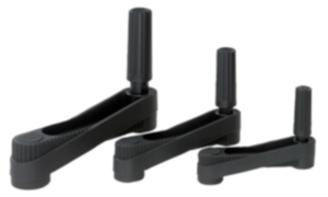 Crank handles with revolving cylinder grip, locating hole without slot - inch Crank handles with revolving cylinder grip, locating hole without slot - inch