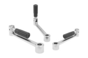 Handvevar av rostfritt stål, med cylinderhandtag, fällbart Handvevar av rostfritt stål, med cylinderhandtag, fällbart
