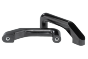 Pull handles, plastic, round, slanted one side Pull handles, plastic, round, slanted one side