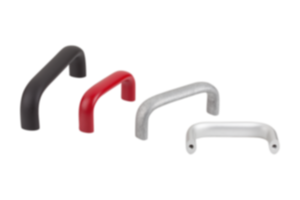 Pull handles, powder coated or anodised aluminium, oval profile, mounted from the front Pull handles, powder coated or anodised aluminium, oval profile, mounted from the front