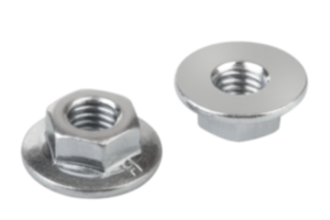 Sexkantmuttrar med fläns Sexkantmuttrar med fläns