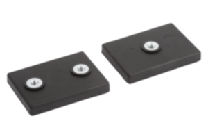 Magnets with internal thread NdFeB, rectangular, with rubber protective jacket Magnets with internal thread NdFeB, rectangular, with rubber protective jacket
