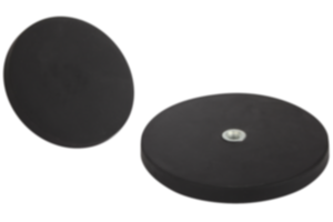Magnets shallow pot with internal thread NdFeB, with rubber protective jacket Magnets shallow pot with internal thread NdFeB, with rubber protective jacket