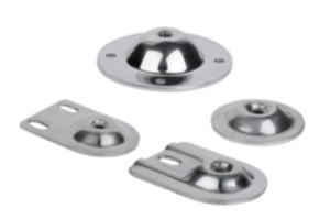 Plattor för justerbara fötter i stål eller rostfritt stål Plattor för justerbara fötter i stål eller rostfritt stål