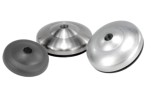 Plattor för justerbara fötter ECO i zinkgods, rostfritt stål eller plast Plattor för justerbara fötter ECO i zinkgods, rostfritt stål eller plast