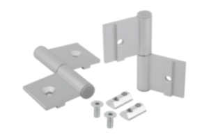 Gångjärn aluminium, invändigt, med fläns Gångjärn aluminium, invändigt, med fläns
