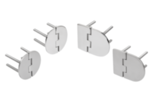 Gångjärn av rostfritt stål med fästskruv Gångjärn av rostfritt stål med fästskruv