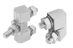 Block hinges with fastening nuts Block hinges with fastening nuts