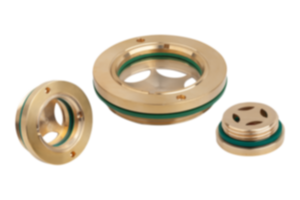 Oljenivåglas i mässing, runt med säkerhetsglas Oljenivåglas i mässing, runt med säkerhetsglas