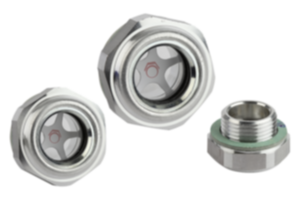 Oljenivåglas aluminium med glasfönster Oljenivåglas aluminium med glasfönster