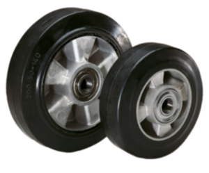 Wheels rubber tyres on die-cast aluminium rims Wheels rubber tyres on die-cast aluminium rims