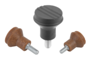 Mushroom knobs biopolymer external thread Mushroom knobs biopolymer external thread