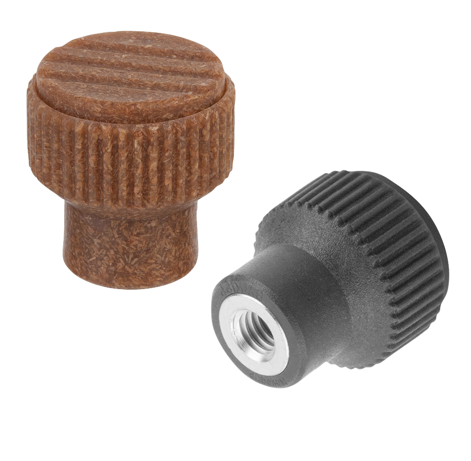 Räfflade knoppar biopolymer, med innergänga
