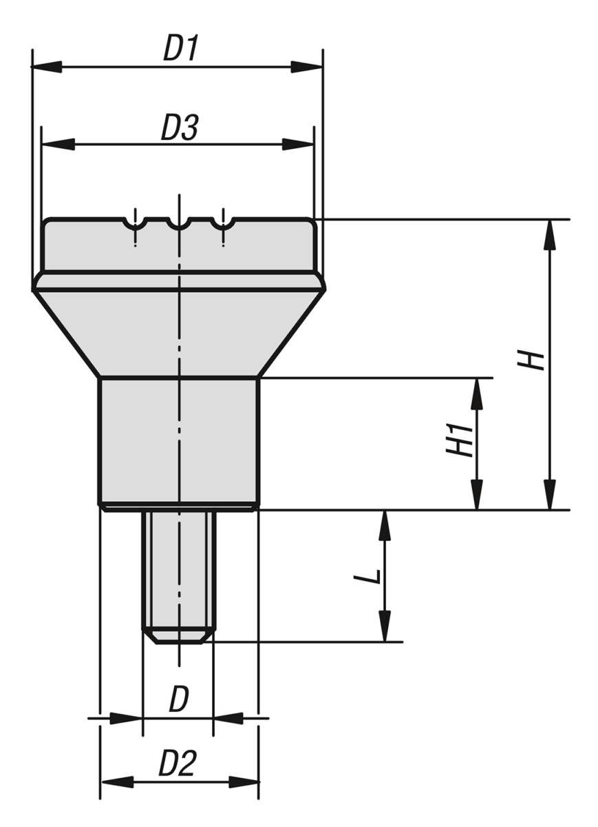 Svampformade knoppar antistatiskamed yttergänga