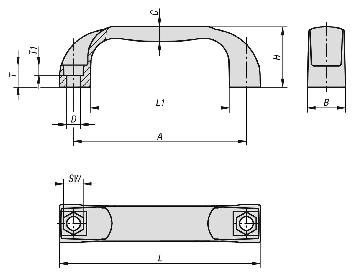 Bygelhandtag biopolymer