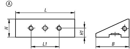 Stegbackar för centrerande spännare, backbredd 80–125 mm, Form A