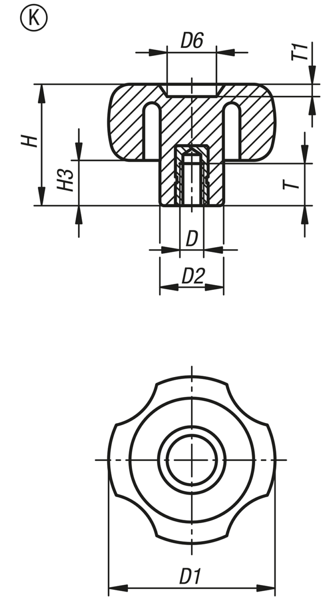 Fyr-stjärnvred, Form K