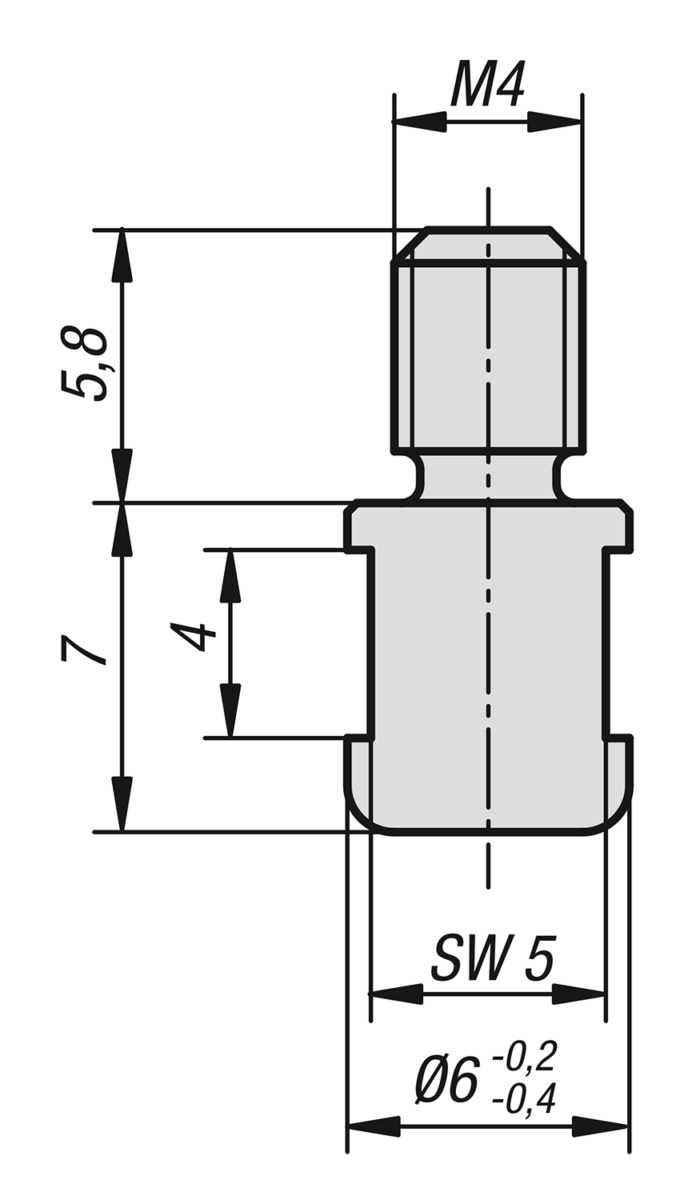 Stift för magnethylsa